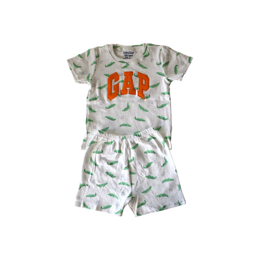 Alligator T-Shirt & Shorts Set - White