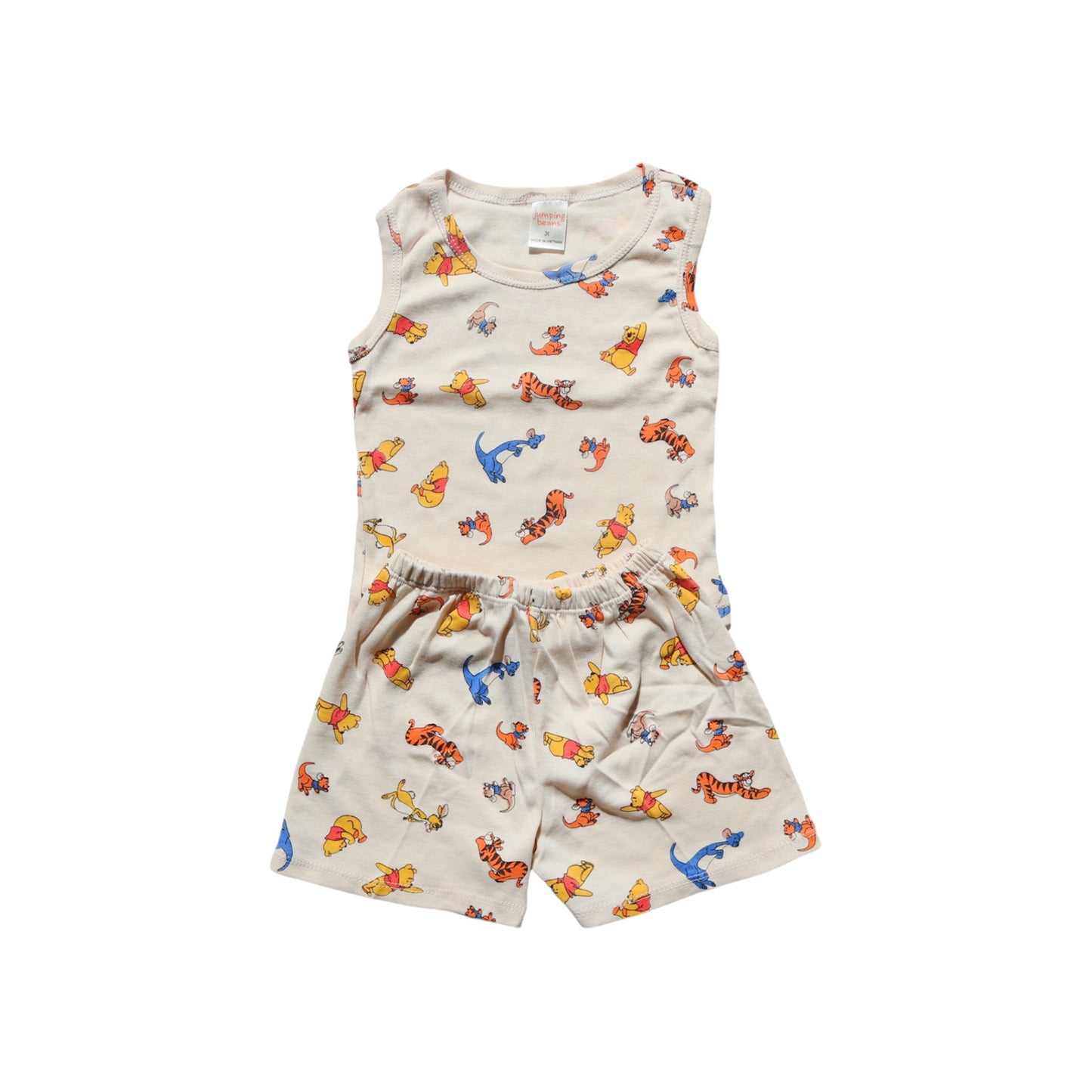 Pooh & Friends Singlet & Shorts - Cream