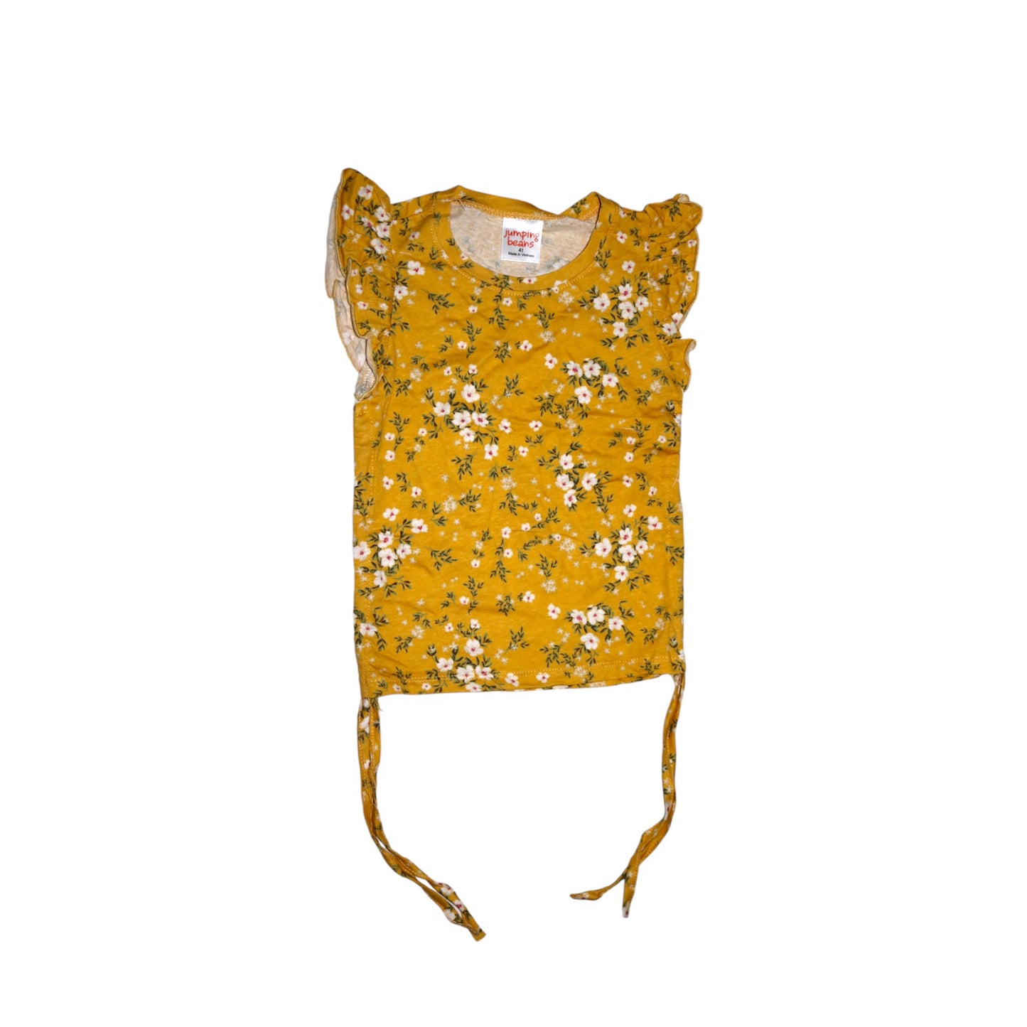 Summer Flower Ruched Top & Skorts - Yellow