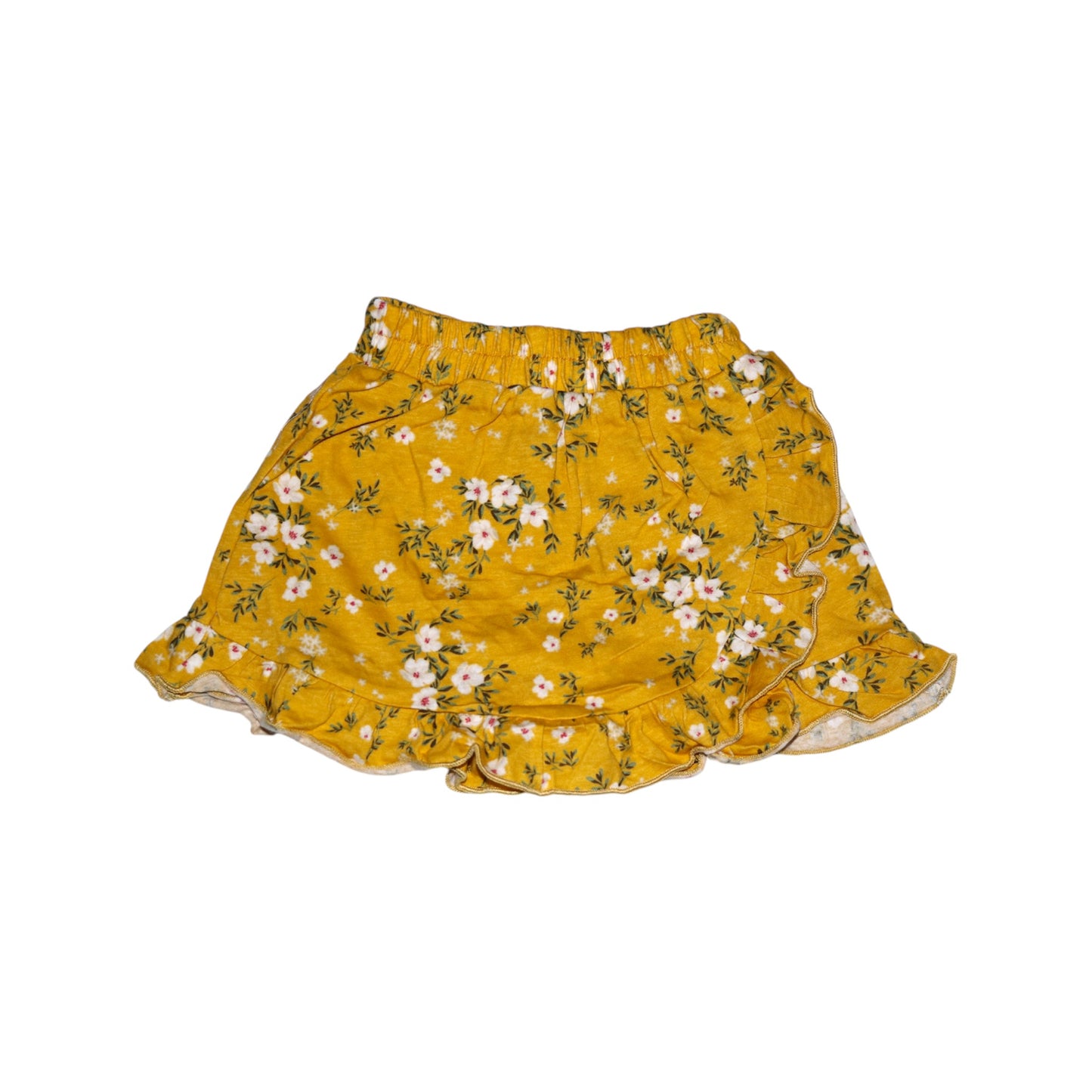 Summer Flower Ruched Top & Skorts - Yellow