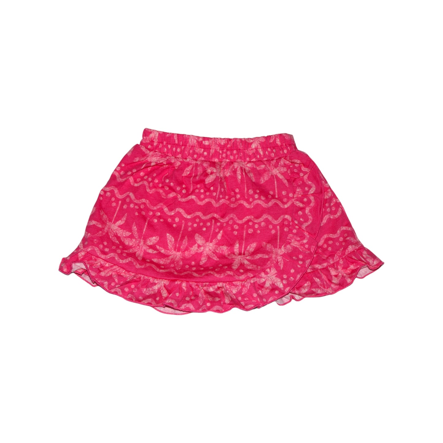 Tropical Palm Tree Ruched Top & Skorts - Pink