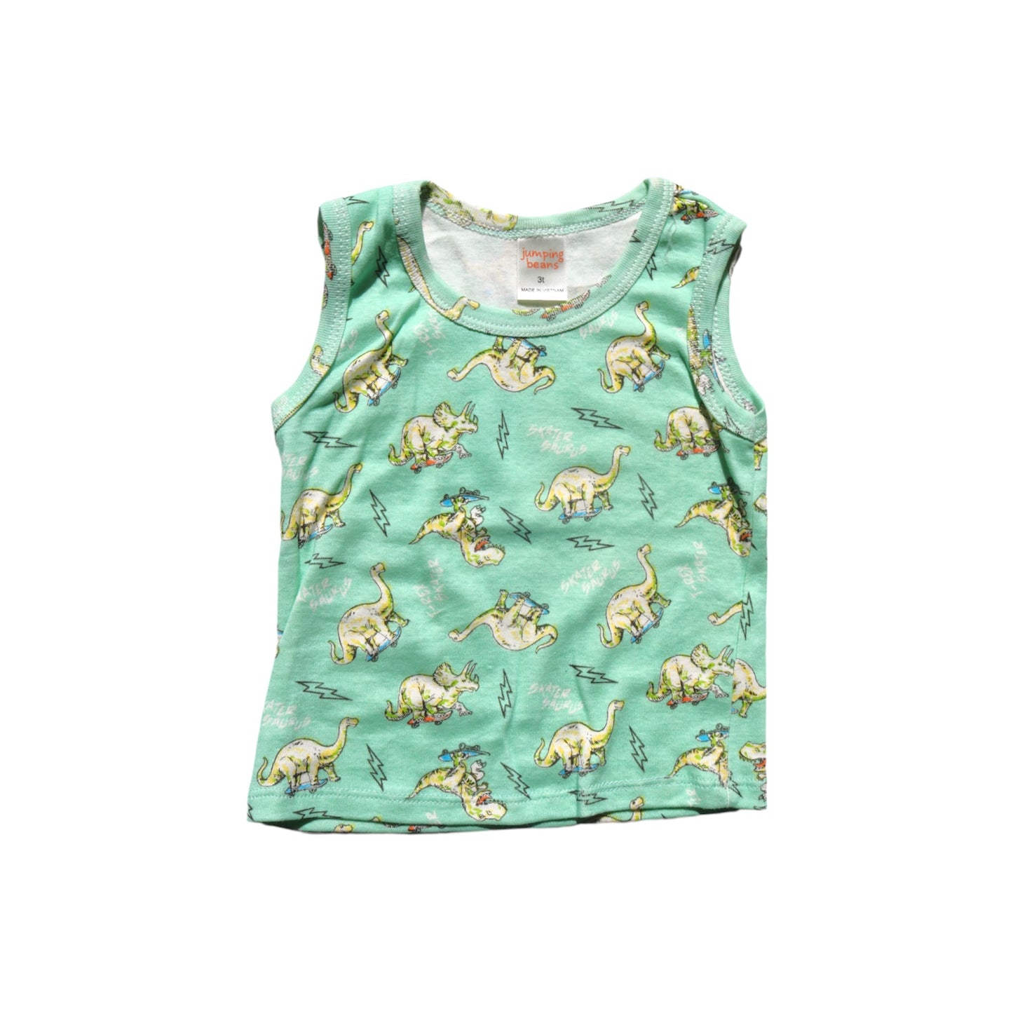 Skate-a-saurus Singlet & Shorts - Green