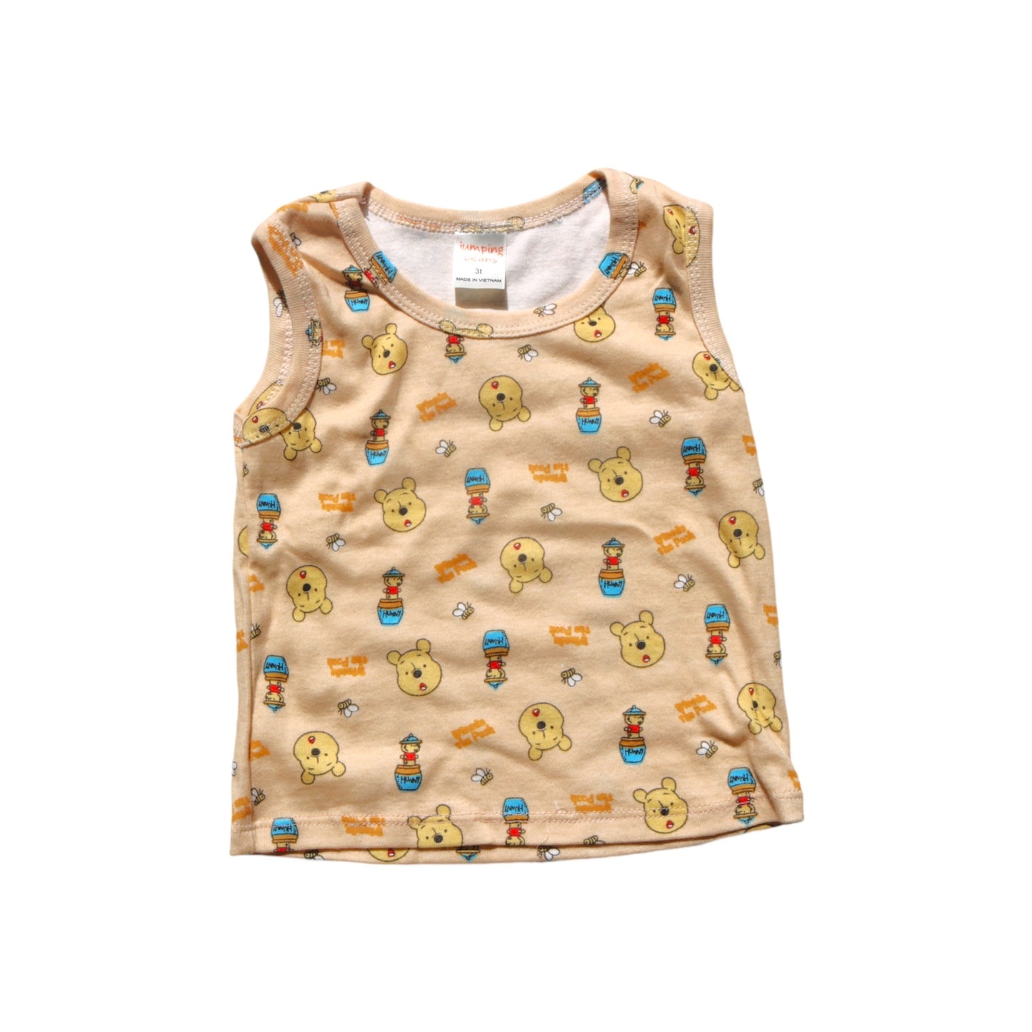 Winnie The Pooh Singlet & Shorts Set - Tan