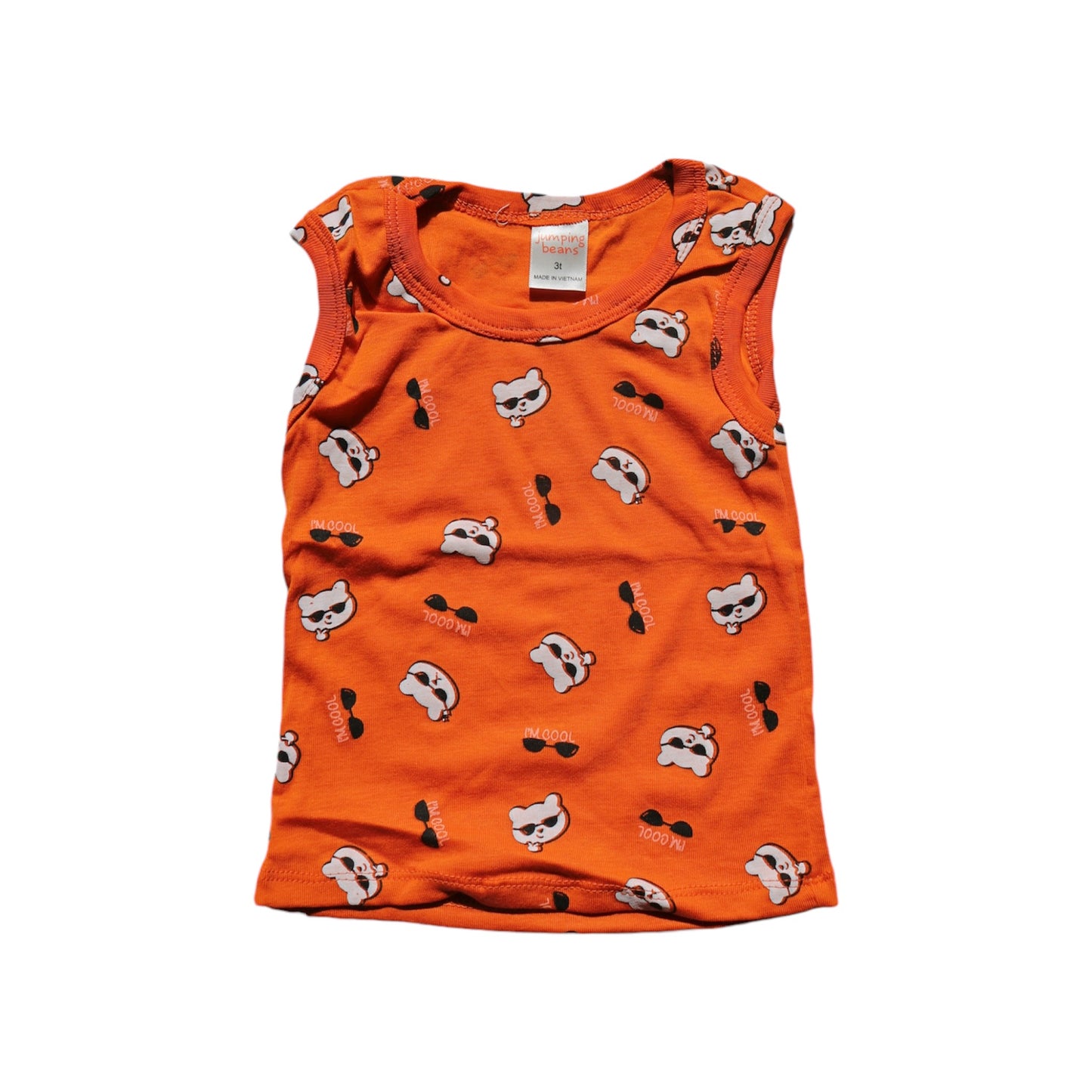 Cool Bears Singlet & Shorts - Orange