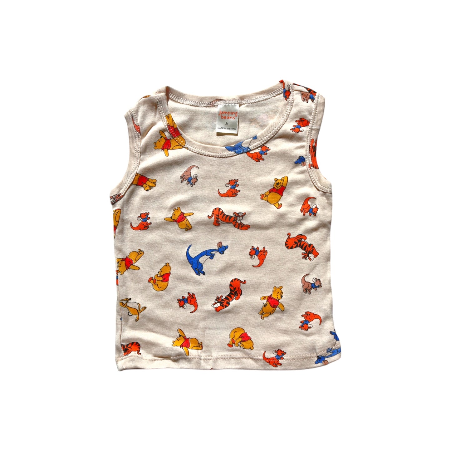 Pooh & Friends Singlet & Shorts - Cream